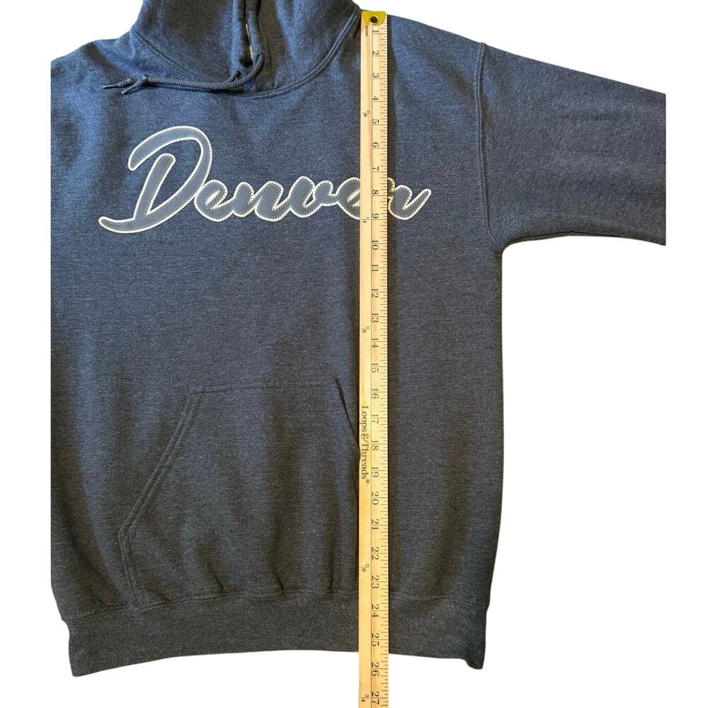 Denver Colorado State Flag University Hoodie Sweatshirt Gray Unisex Size S - Picture 7 of 8